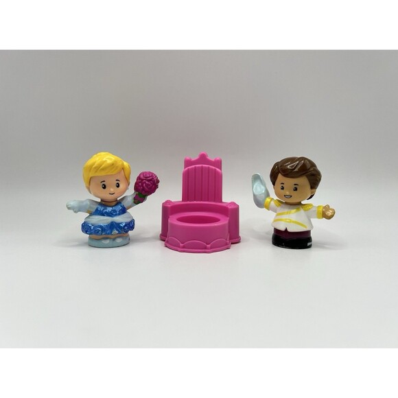 Little People Disney Princess Cinderella And Prince Charming With Pink Chair - Picture 6 of 16